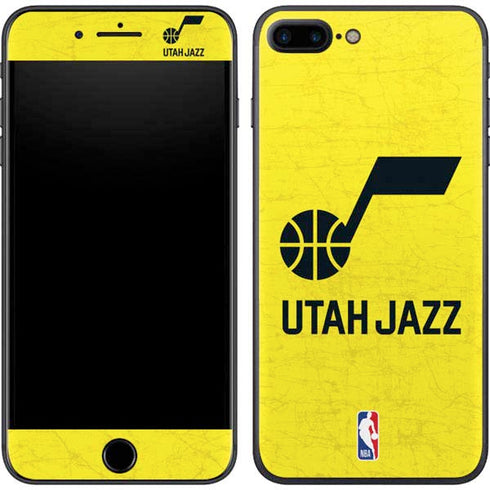 NBA Utah Jazz Yellow Texture iPhone 8 Plus Skin
